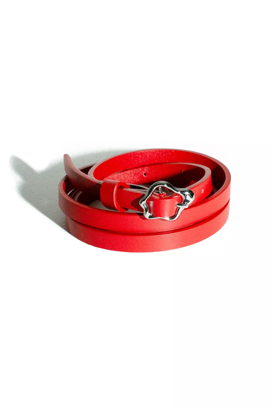 Red Skinny Coral Belt