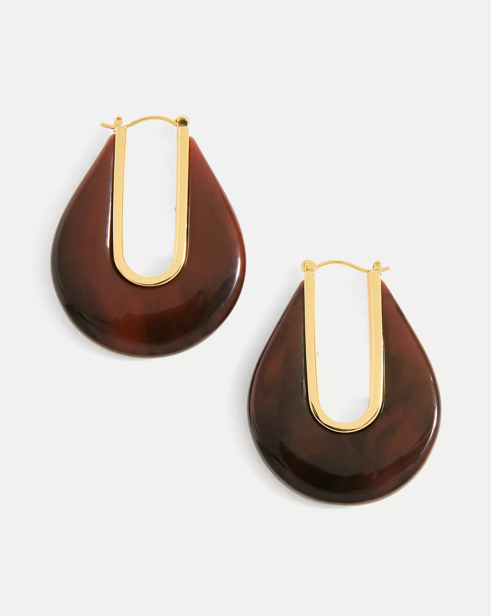 Resin Drop Hoop Earring