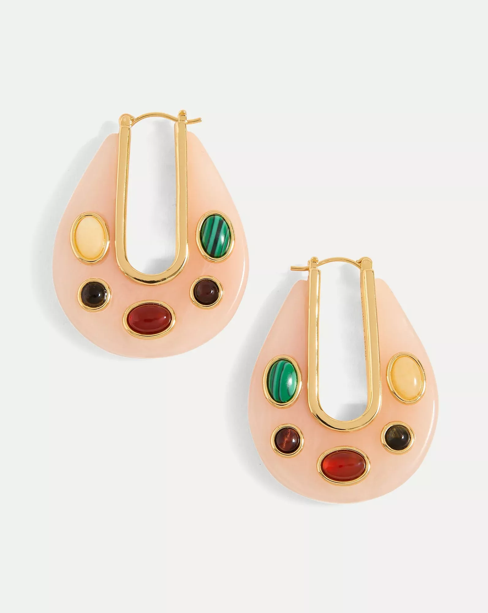 Resin Embellished Drop Hoop