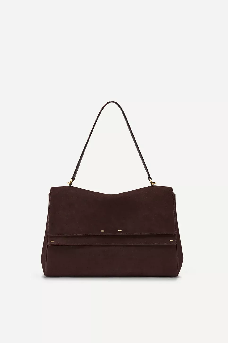 Rialto Double Flap Handbag in Top-Grain Nubuck Leather
