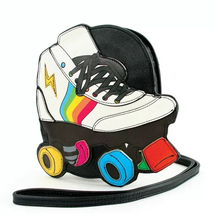 Roller Blade Skating Cross Body Bag In Vinyl Material