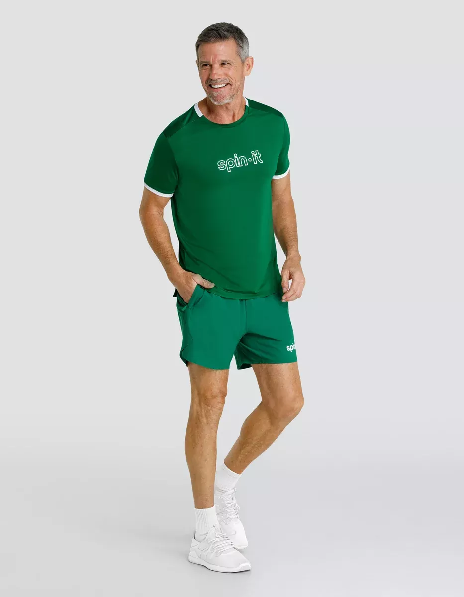 RONALDO SHORT SLEEVE TOP - FERN GREEN