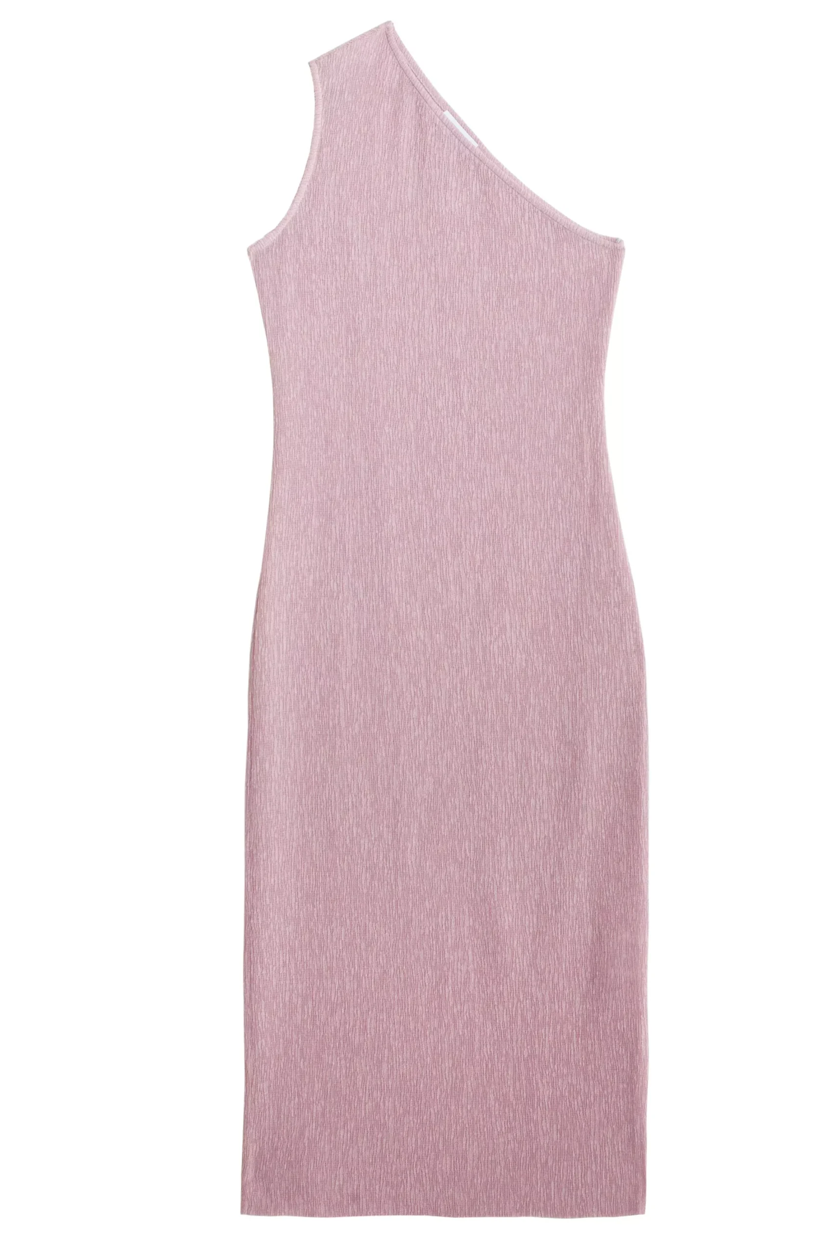 Rose Crinkle One Shoulder Dress