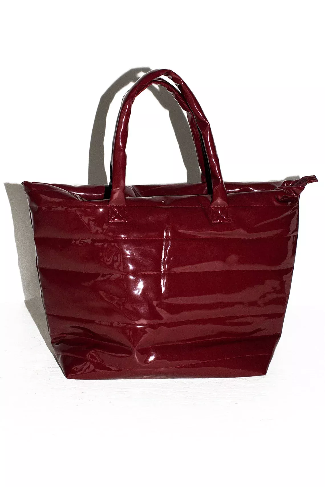 Rust Vinyl Puffy Bag