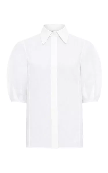 Sansi Top in White Aloe Linen
