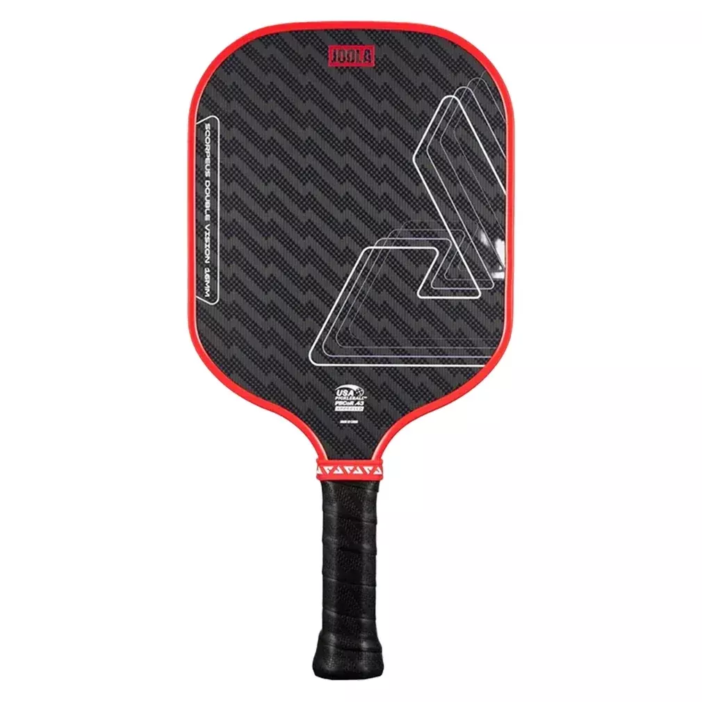Scorpeus Double Vision 16mm Pickleball Paddle Orange Red