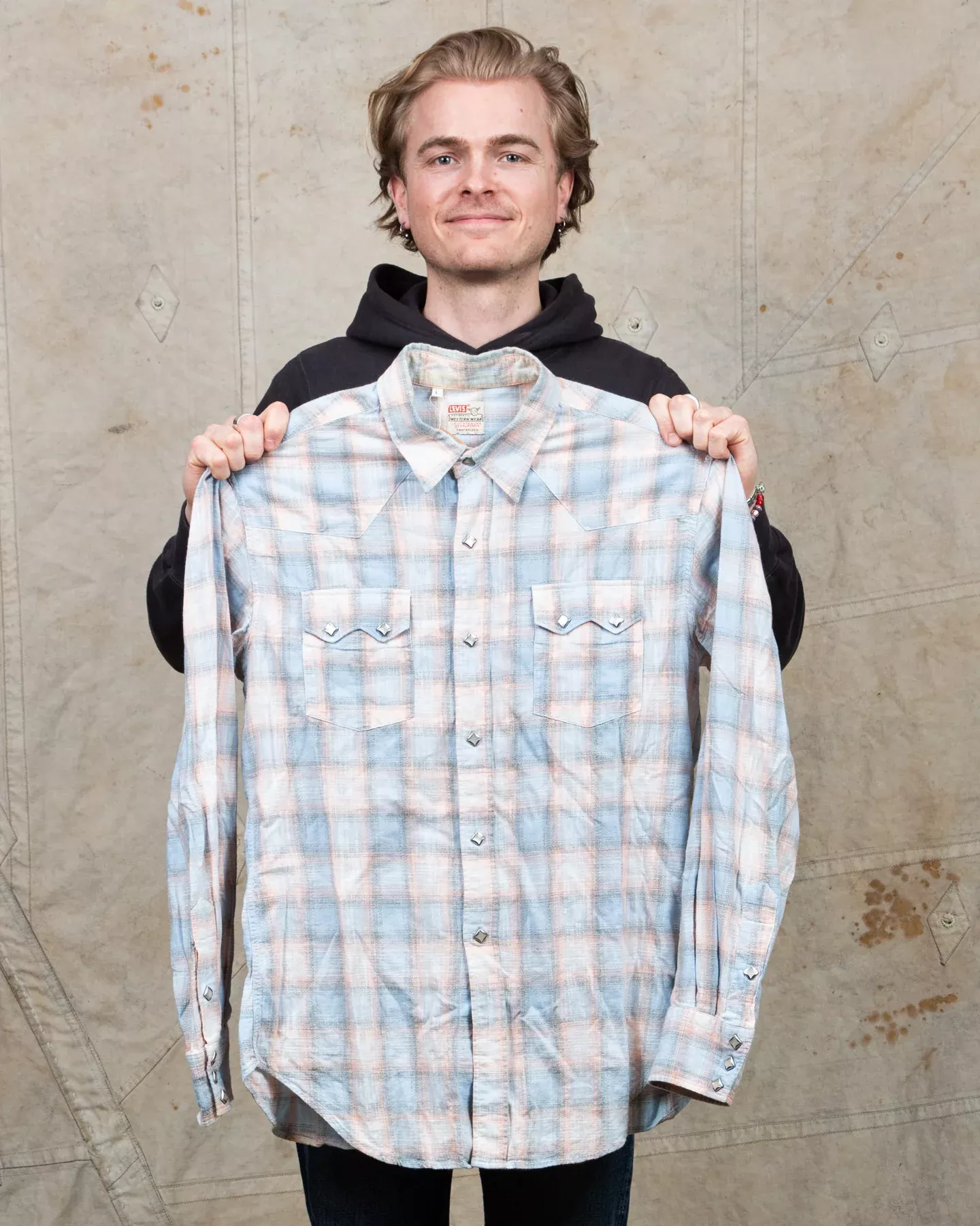 Second Hand LVC Checked Western Shirt Size L