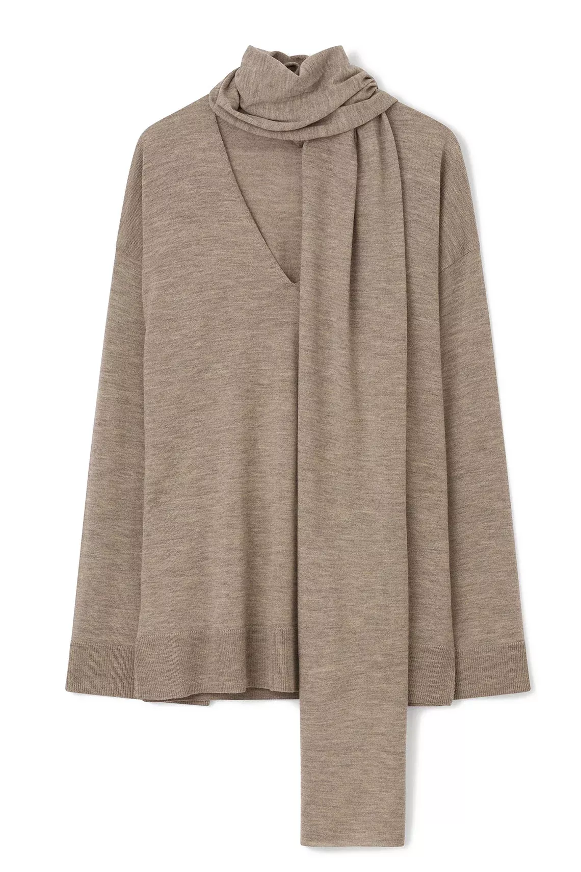 Sepia Beige Phylis Knit with Scarf