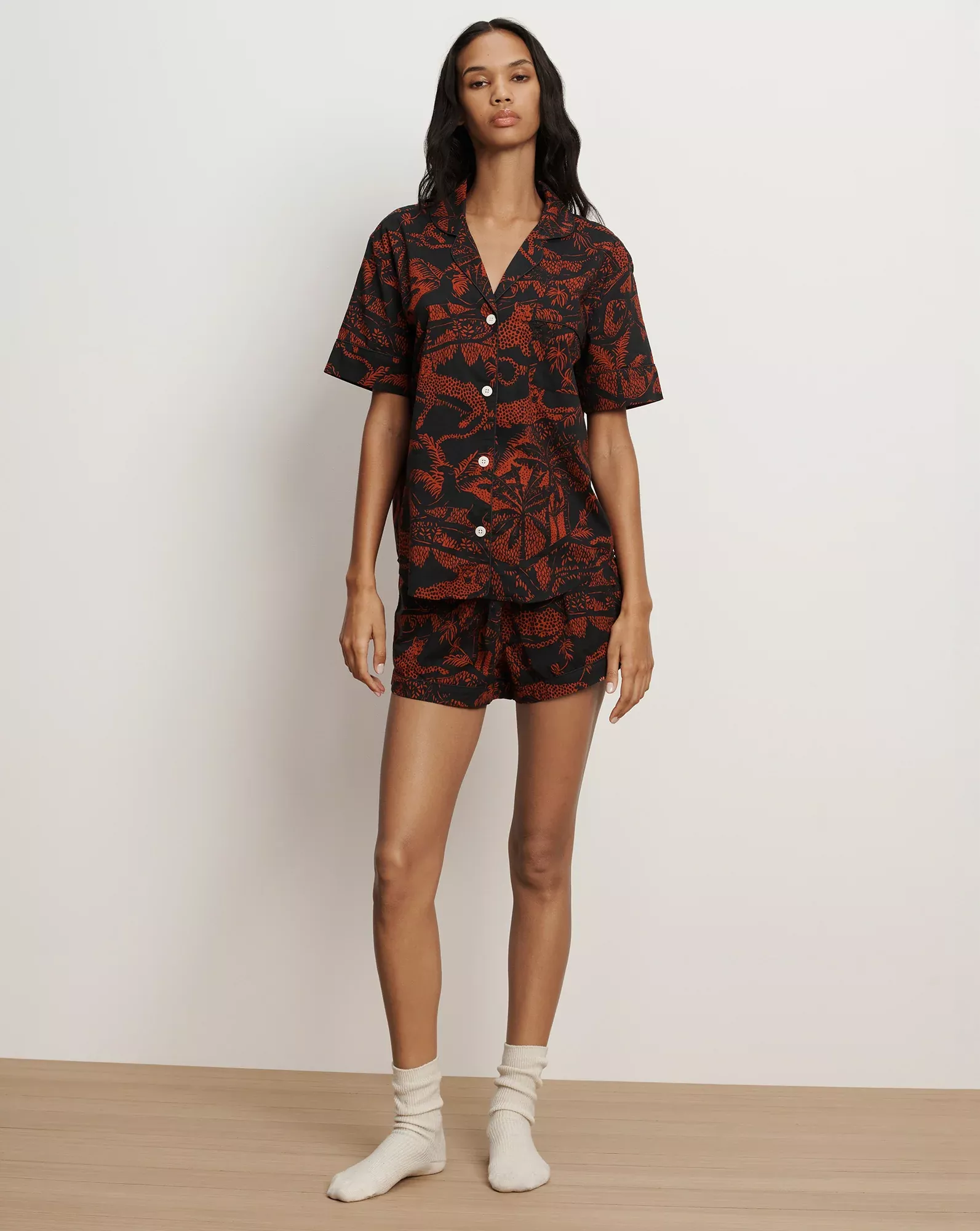 Short-Sleeve Cotton Pajama Set