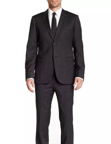 Side Vented Suit Gray Groomsmen Suits - Grey Groom Suits