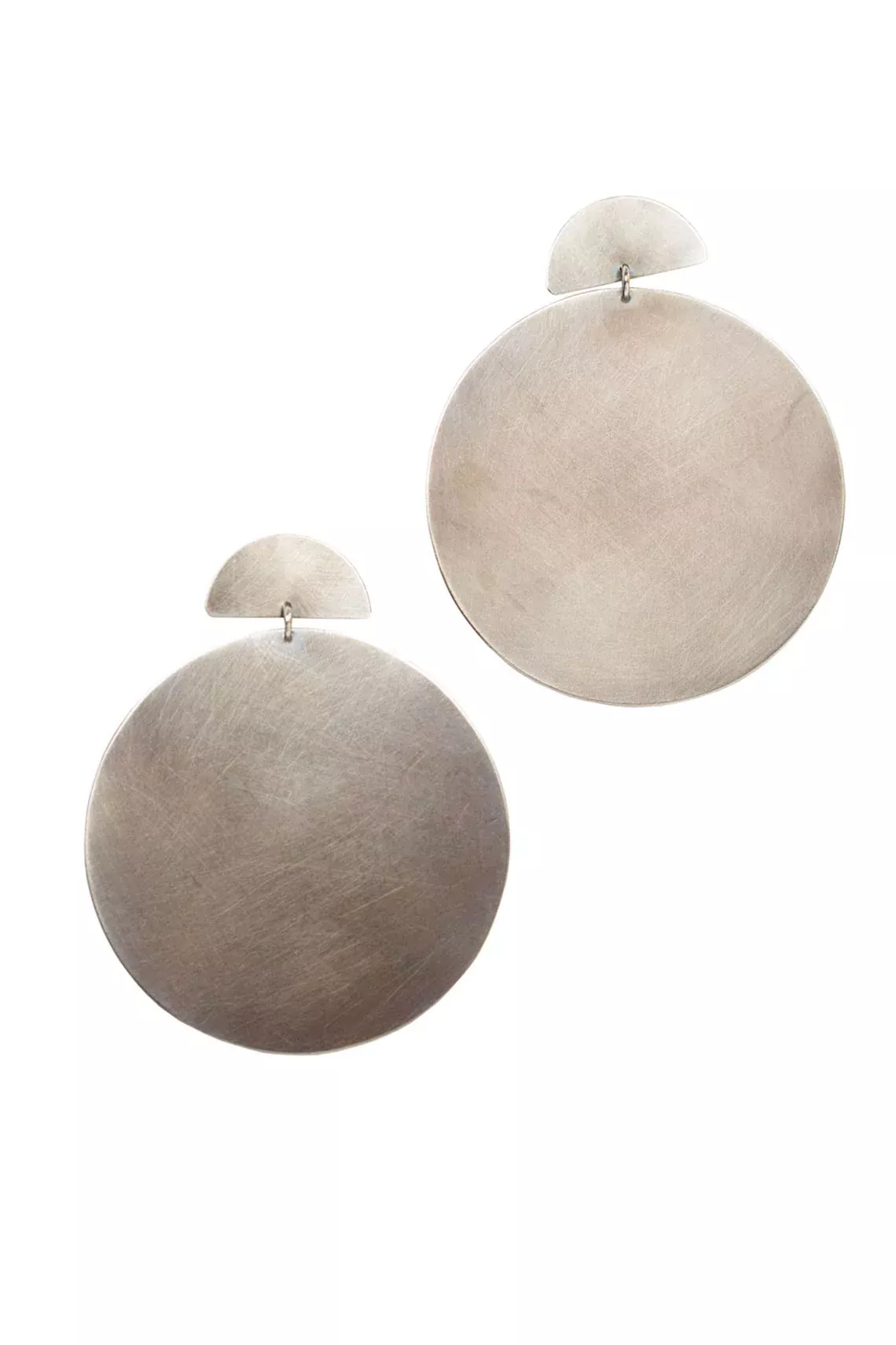 Silver Disc Nina Earrings