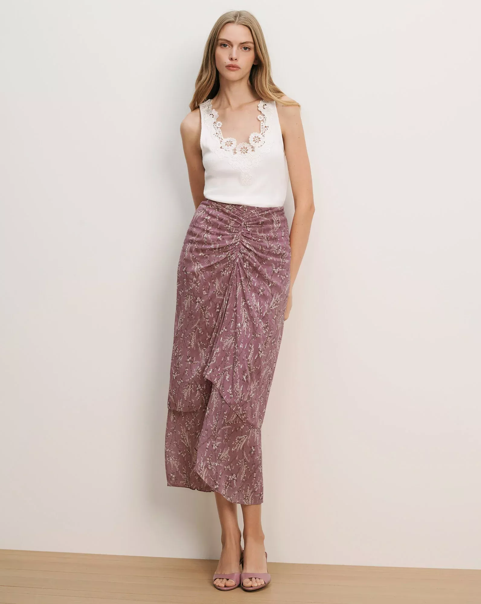 Sira Floral Midi Skirt