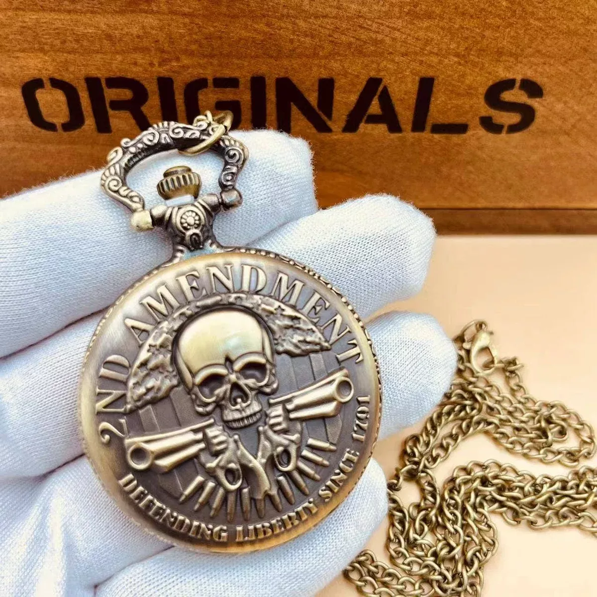 Skull's Elegance The Requiem Pocket Watch