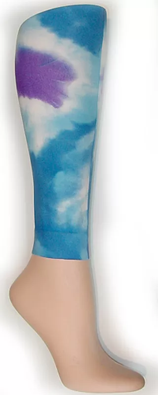Sky Tie-Dye Footless Tights