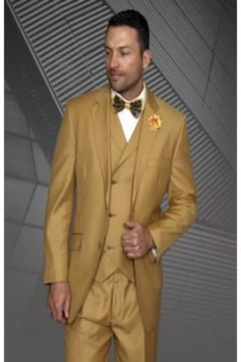 Slim Fit DesignElegant Men's 3 Piece 100% Wool Suit