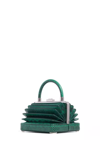 Small Diana Bag in Green Snakeskin