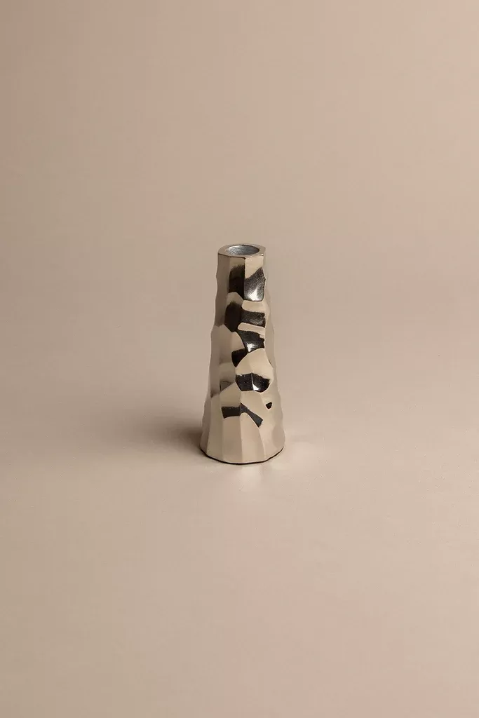 SMALL MERCURY TAPER CANDLE HOLDER