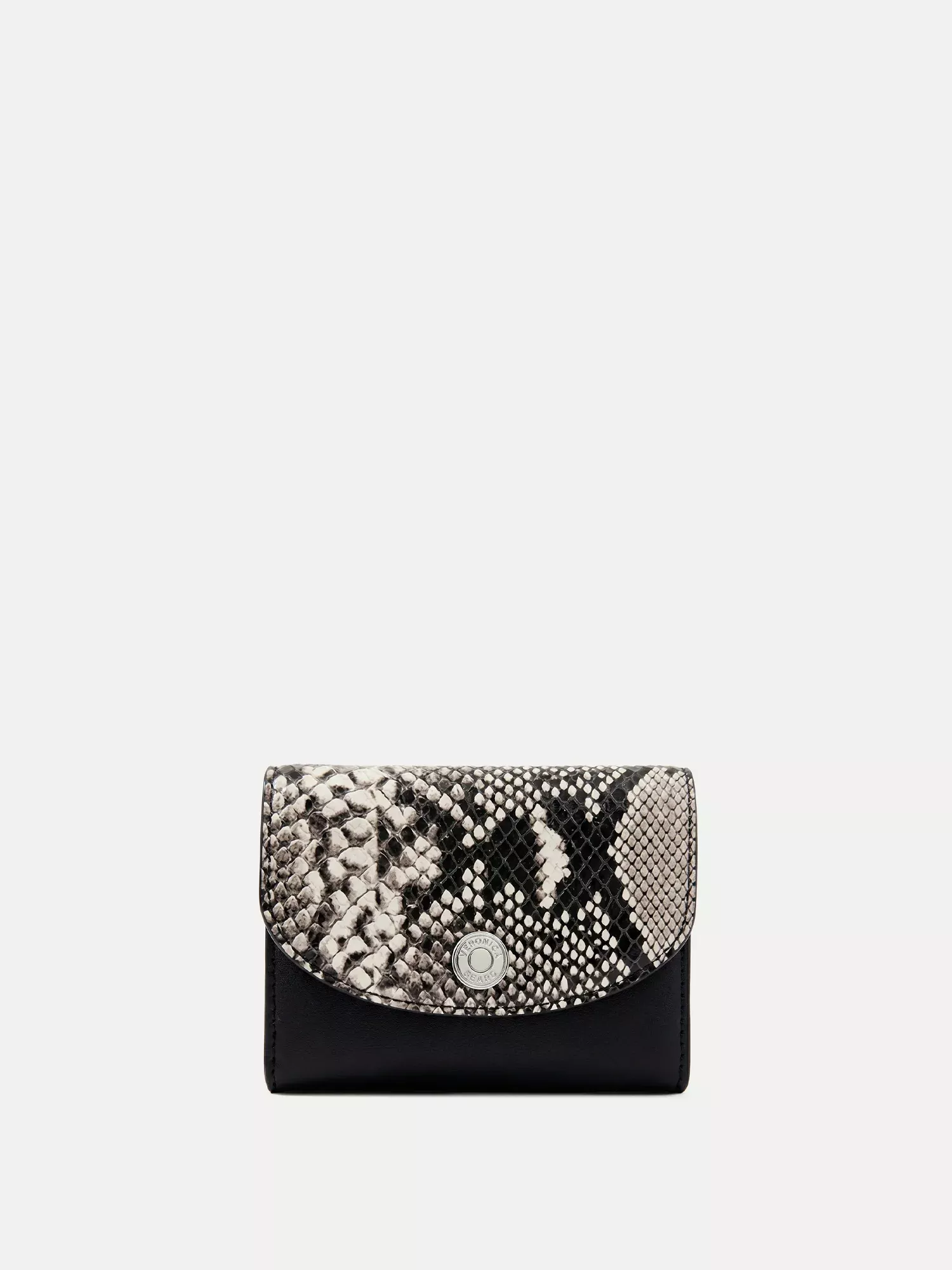 Snake-Embossed Flap Card Holder