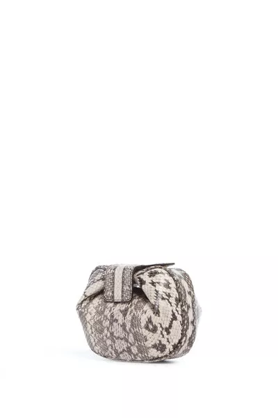 Soft Demi Clutch in Black & White Snakeskin