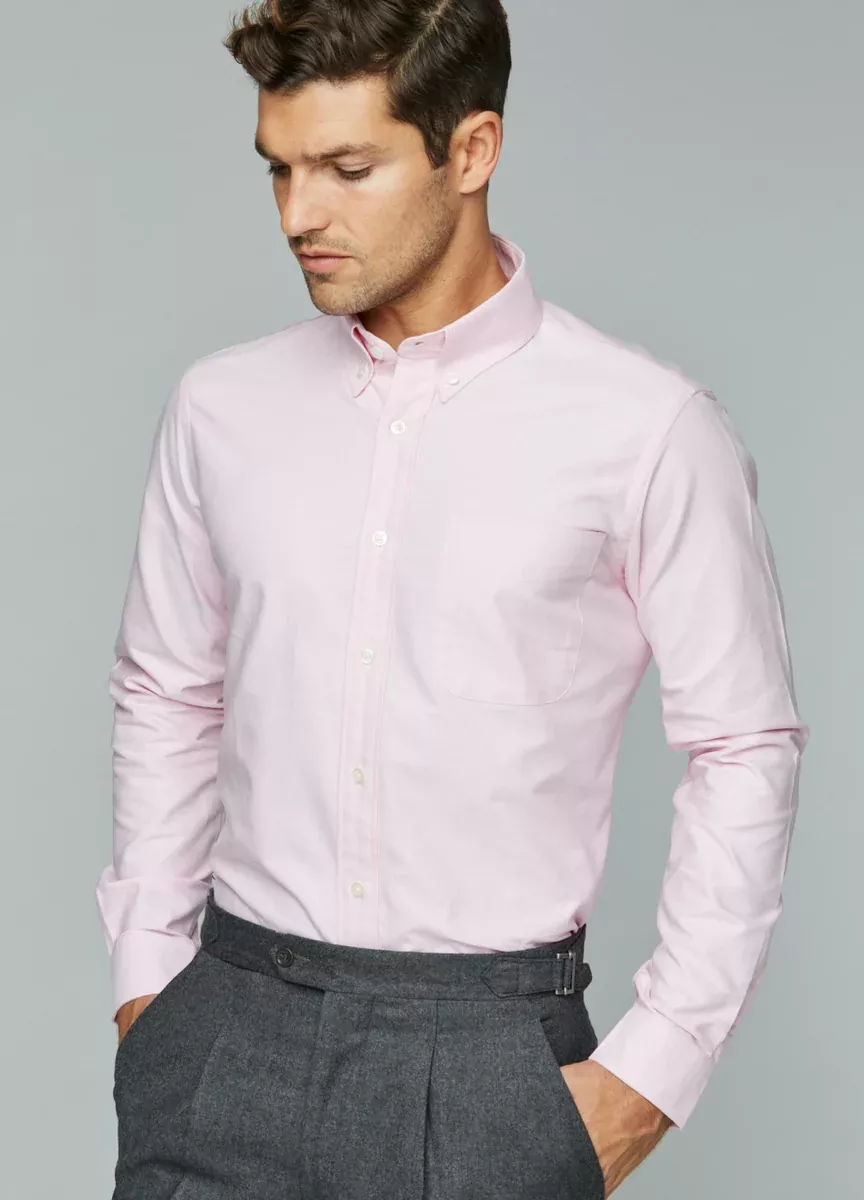 Solid Oxford Shirt, Pink
