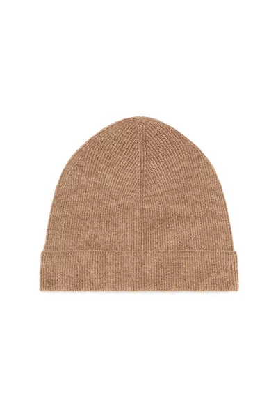 Spire Knit Beanie in Camel Silk