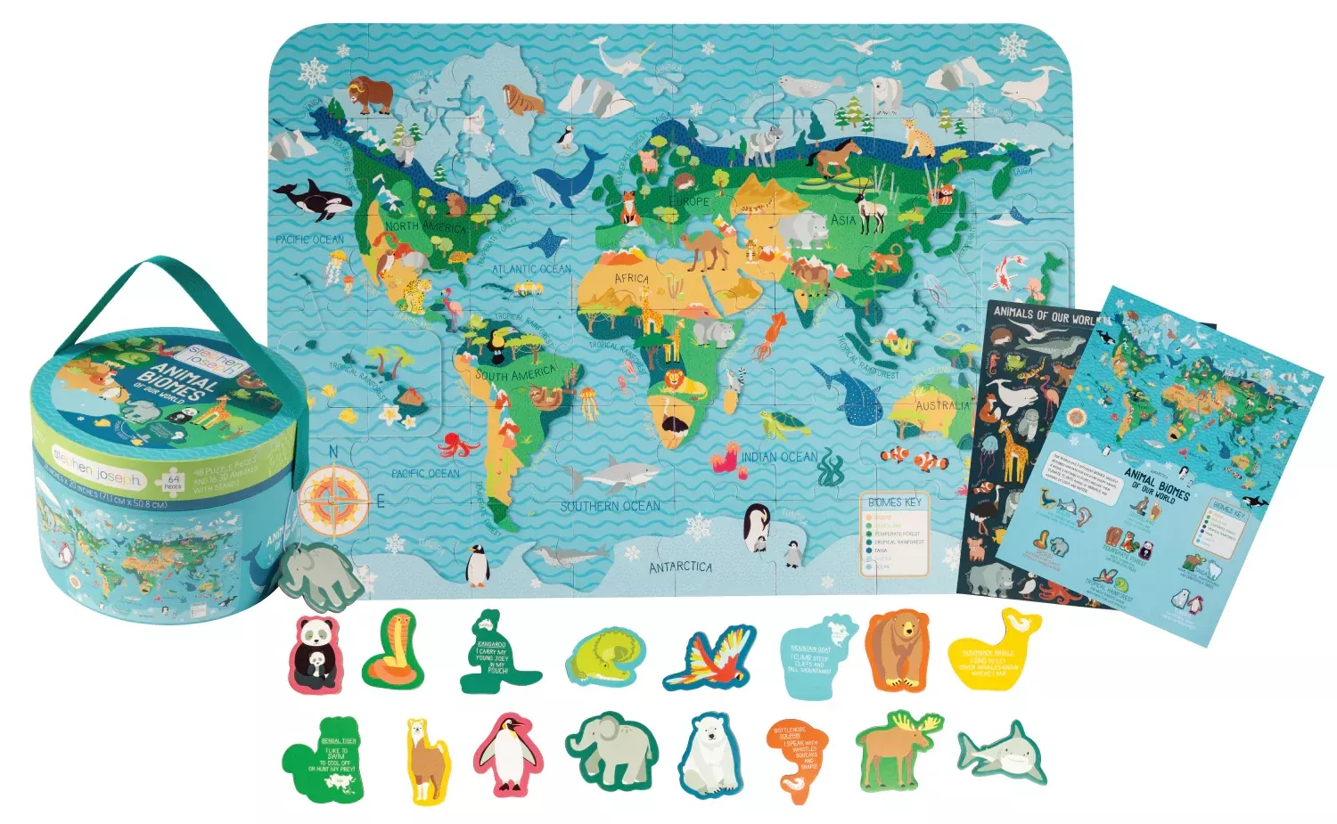 Stephen Joseph Animal Biomes 48-Piece Puzzle