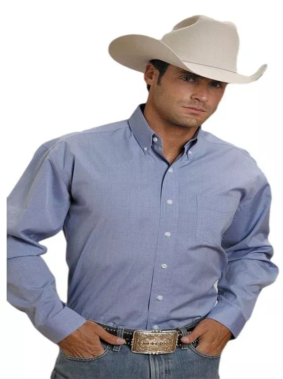 Stetson End On End Solid Mens LS Shirt Style 11-001-0566-0041