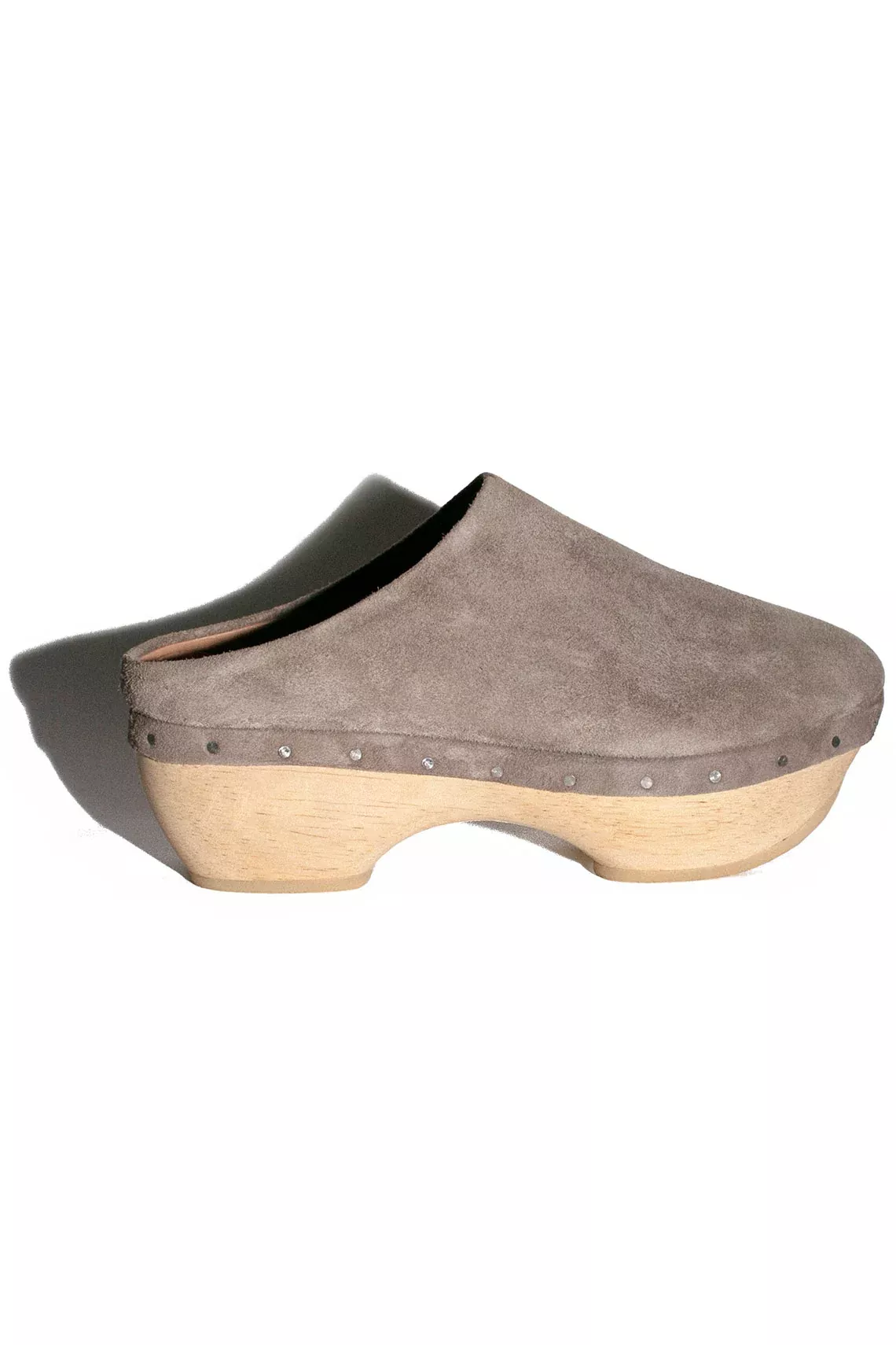 Stone Suede Contour Clog