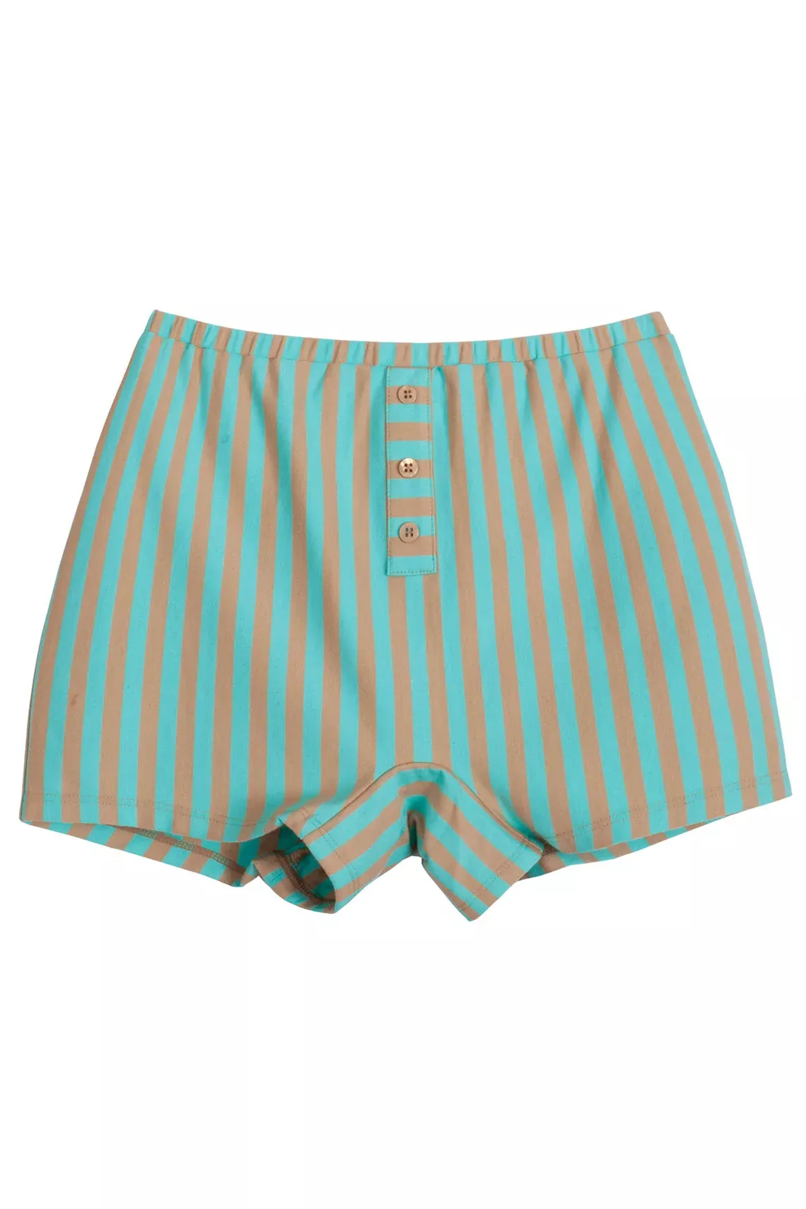 Stripe Button Hot Short