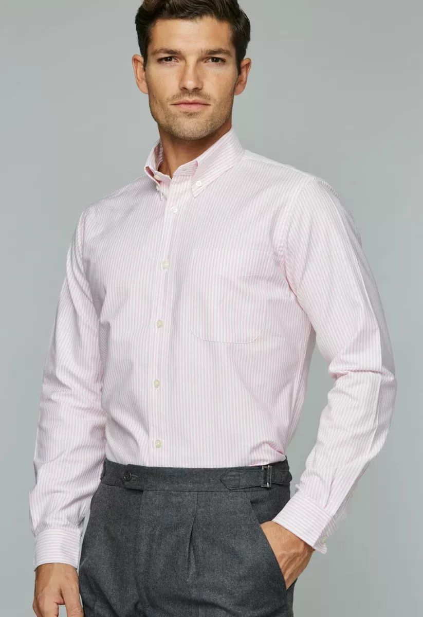 Stripe Oxford Shirt, Pink