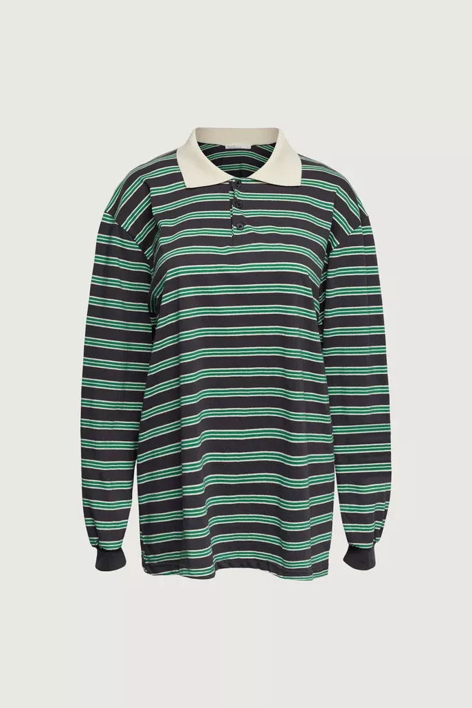 STRIPED RUGBY POLO LONG SLEEVE SHIRT