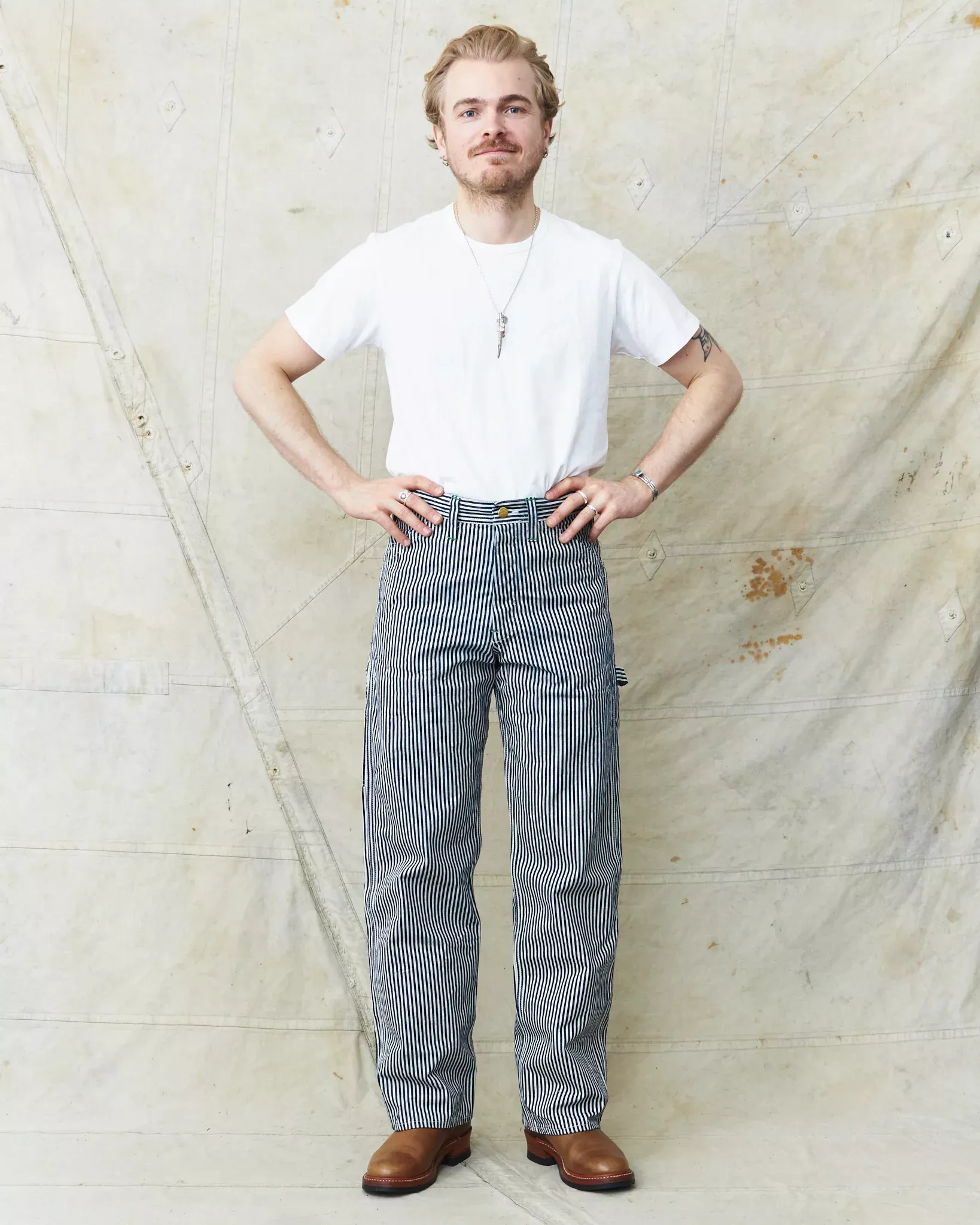 Sugar Cane & Co. 11oz. Hickory Stripe Work Pants SC41823