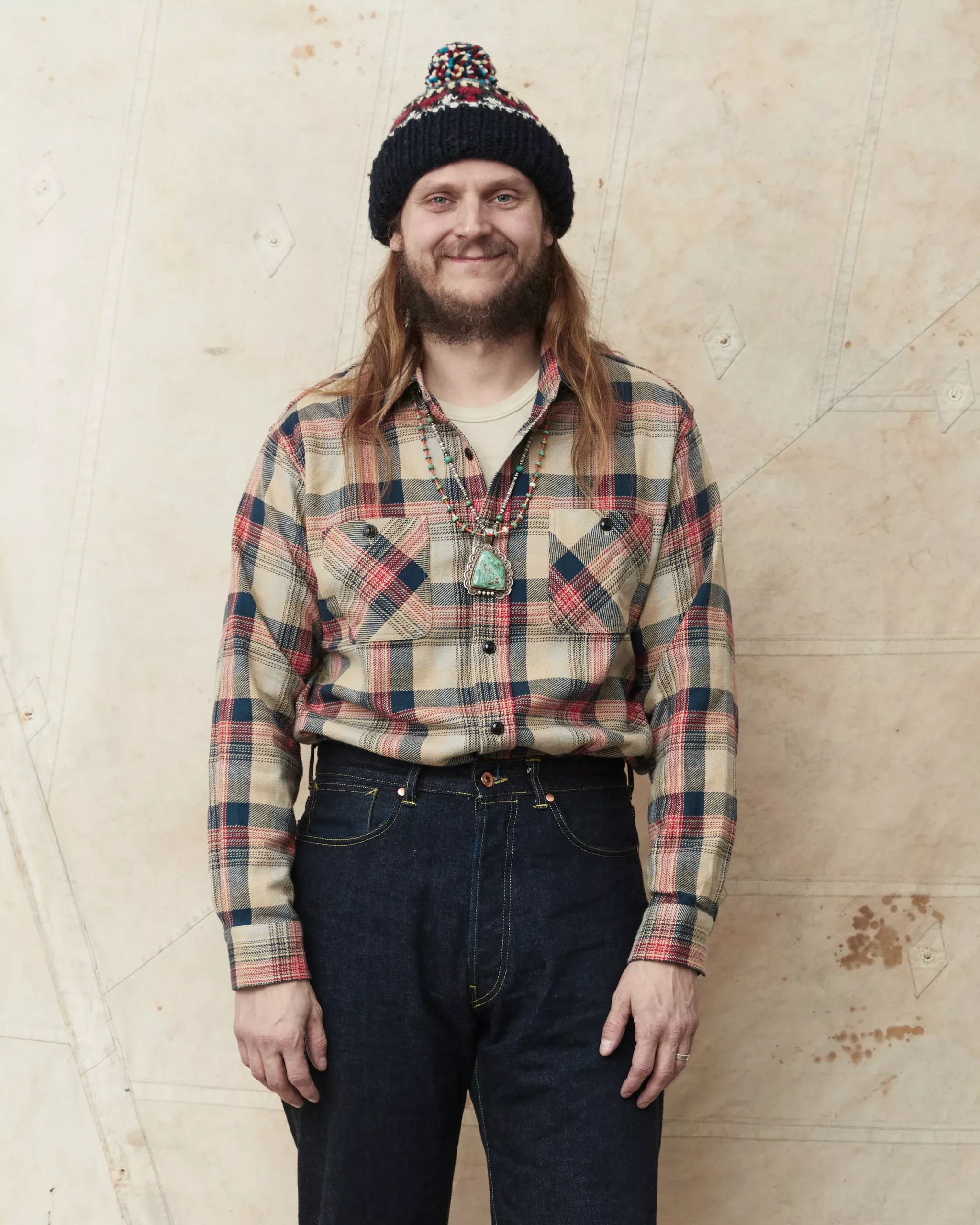 Sugar Cane & Co. SC29562 Twill Check Flannel Work Shirt