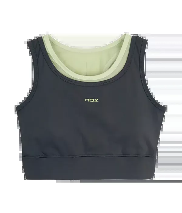 Sujetador Deportivo NOX Pro Gris/Verde