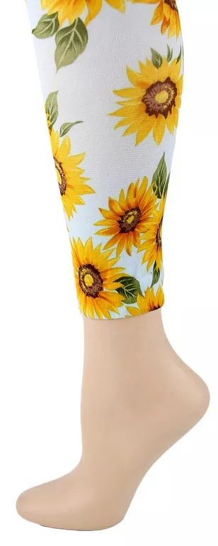 Sunflowers Footless Tights-Large/Tall