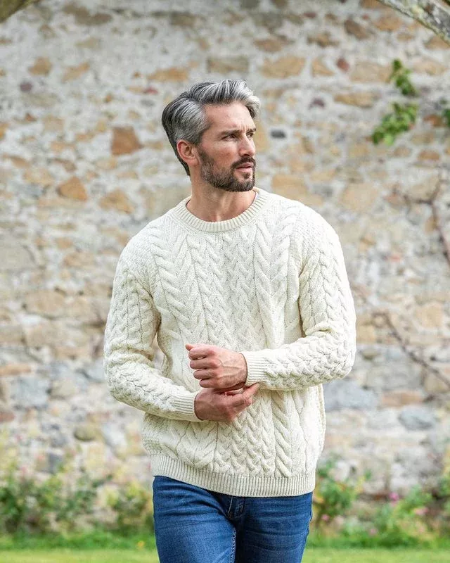 Super Soft Mens Aran Sweater