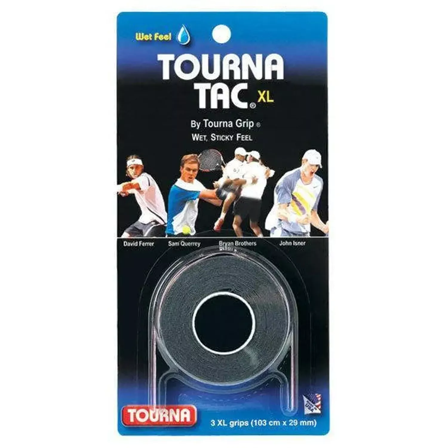 Tac XL 3 Pack Black Tennis Overgrips