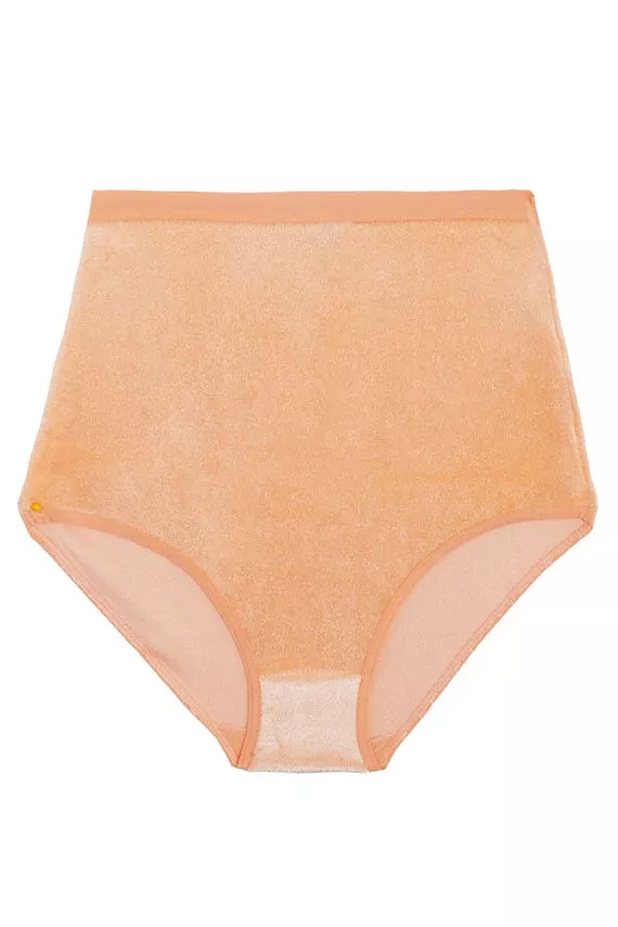 Tala Orange Velour Highwaist Bell Pant