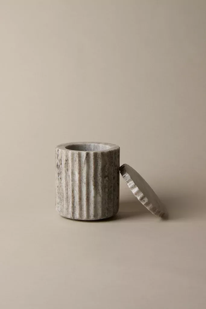 TALL MARBLE CANISTER