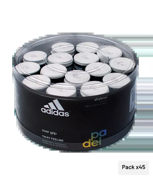 Tambor Overgrips Adidas Perforado White (x45)