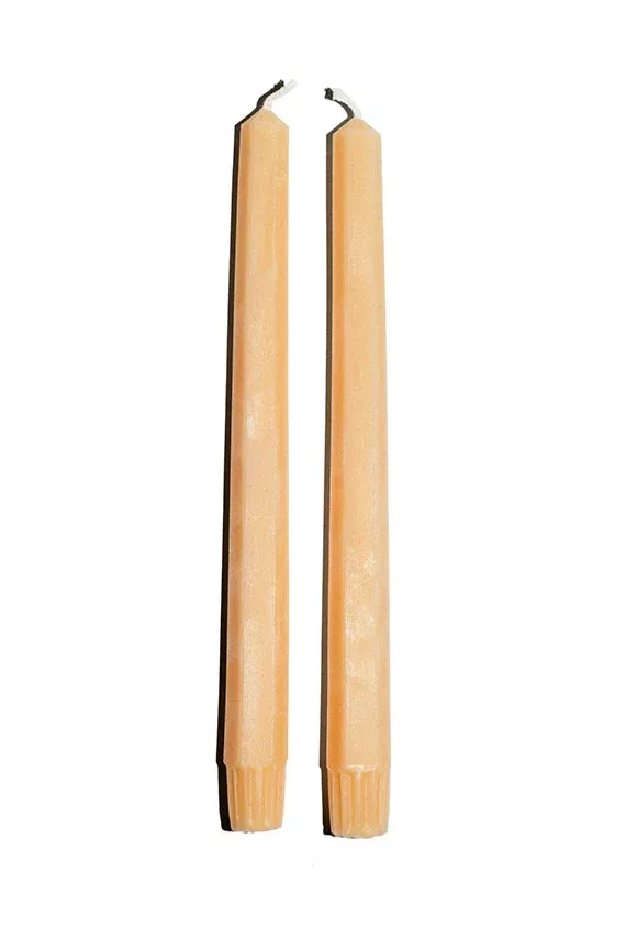 Tangerine 10" Hex Taper Candles