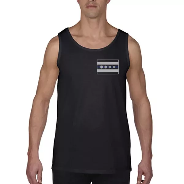 Tank - Chicago Thin Blue Line Flag