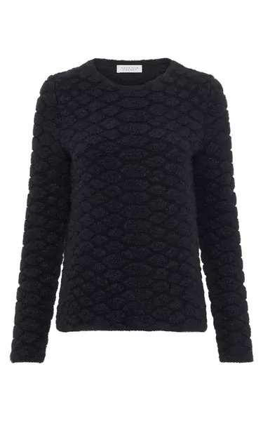 Tansey Knit Sweater in Black Cashmere