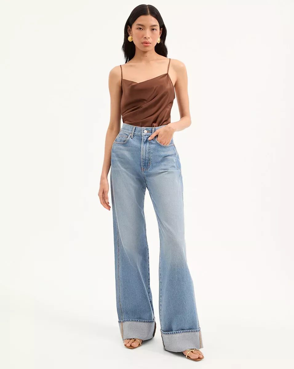 Taylor Cuffed Wide-Leg Jean