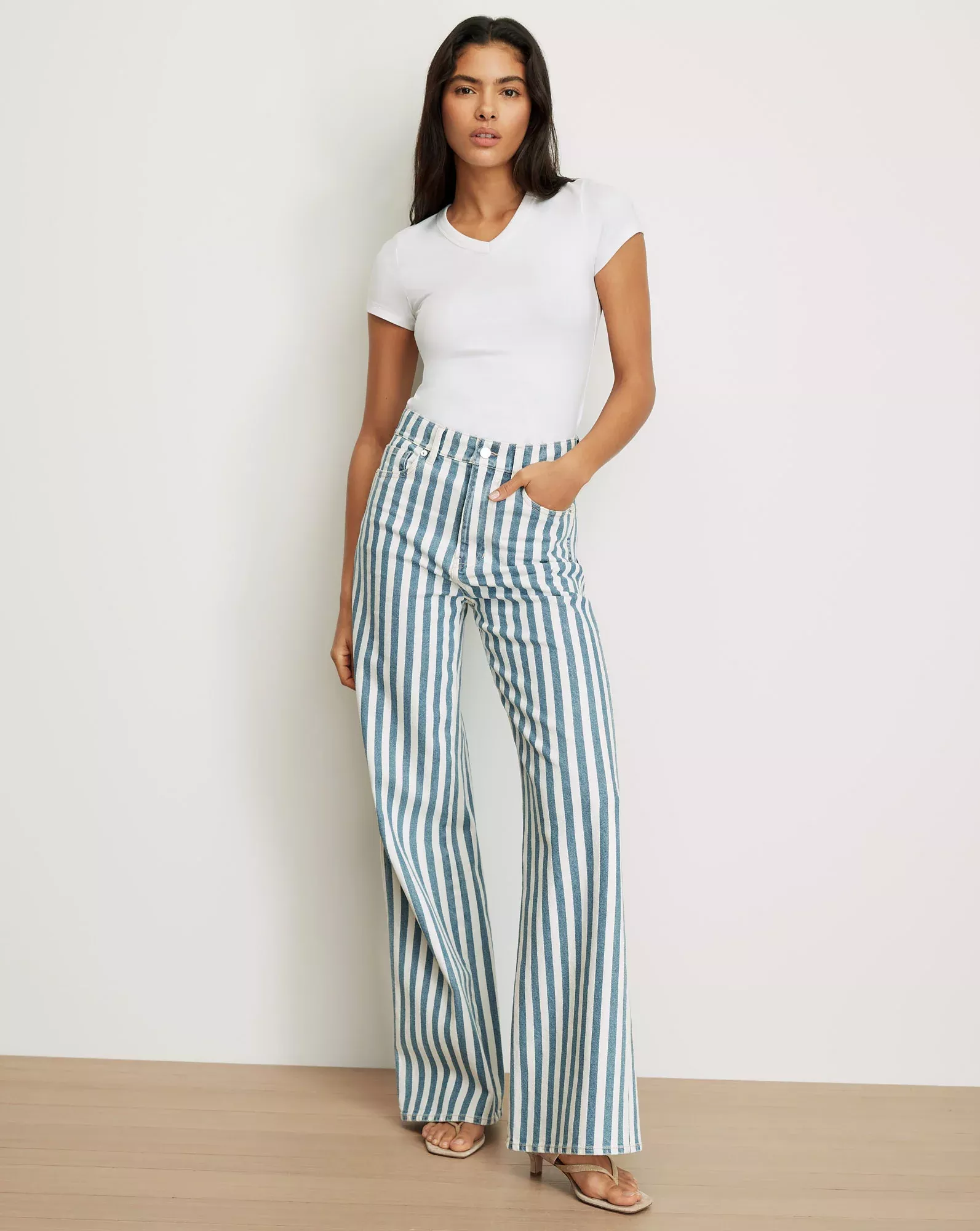 Taylor Striped Wide-Leg Jean