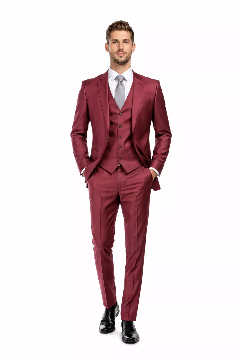 Tazio Men's 3 Piece Executive Suit Bold Colors & Patterns