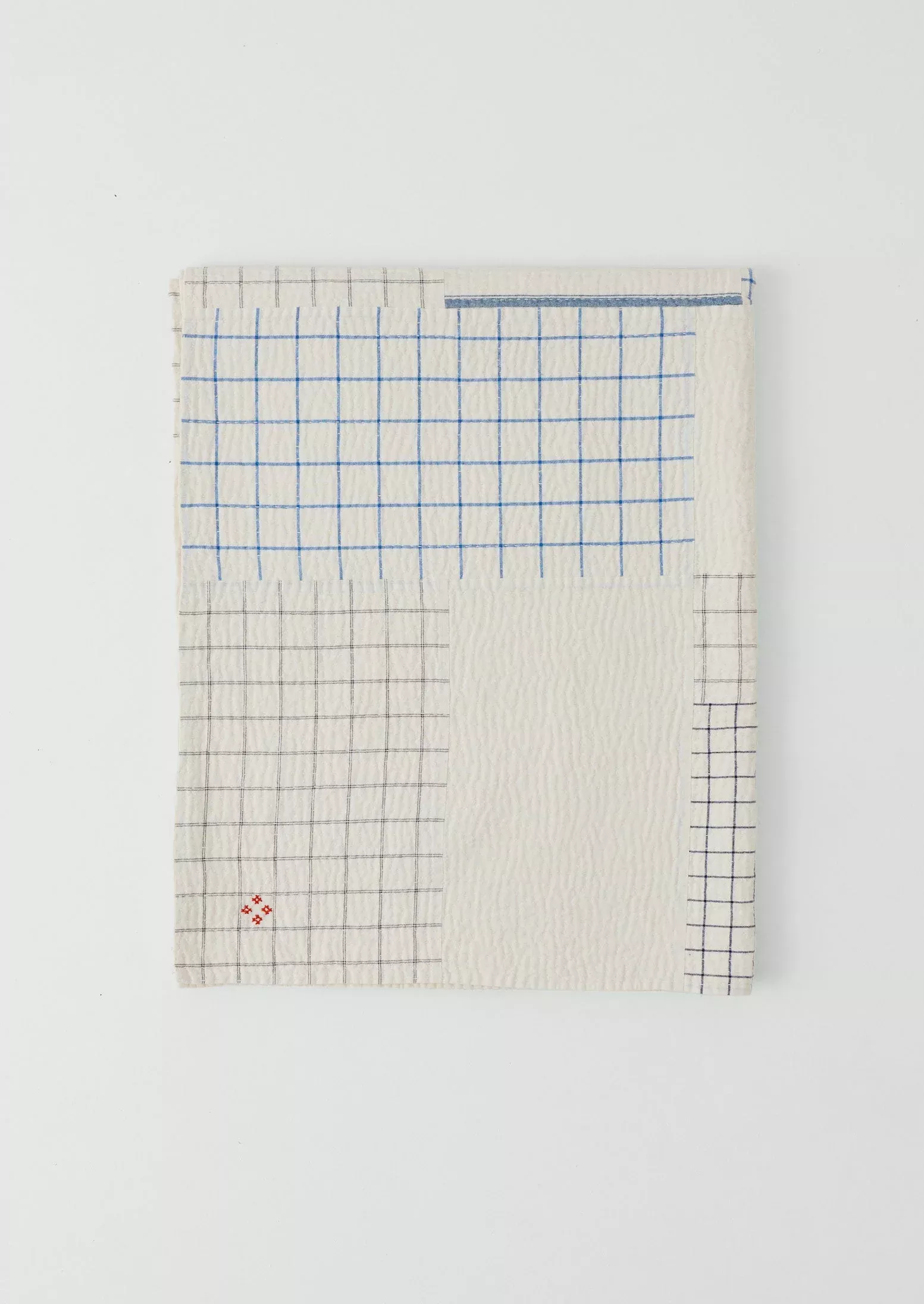 Tea Towel Check Patchwork Bedspread