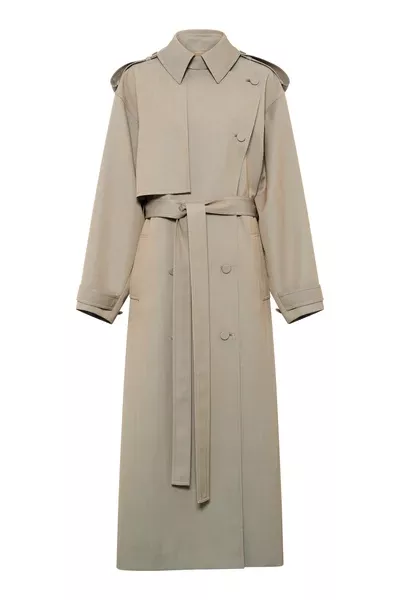 Tellus Trench Coat in Camel Cross-dyed Wool