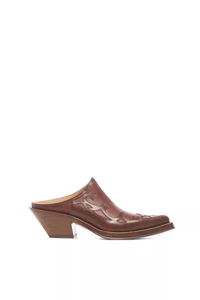 Temperance Cowboy Mule in Cognac Leather