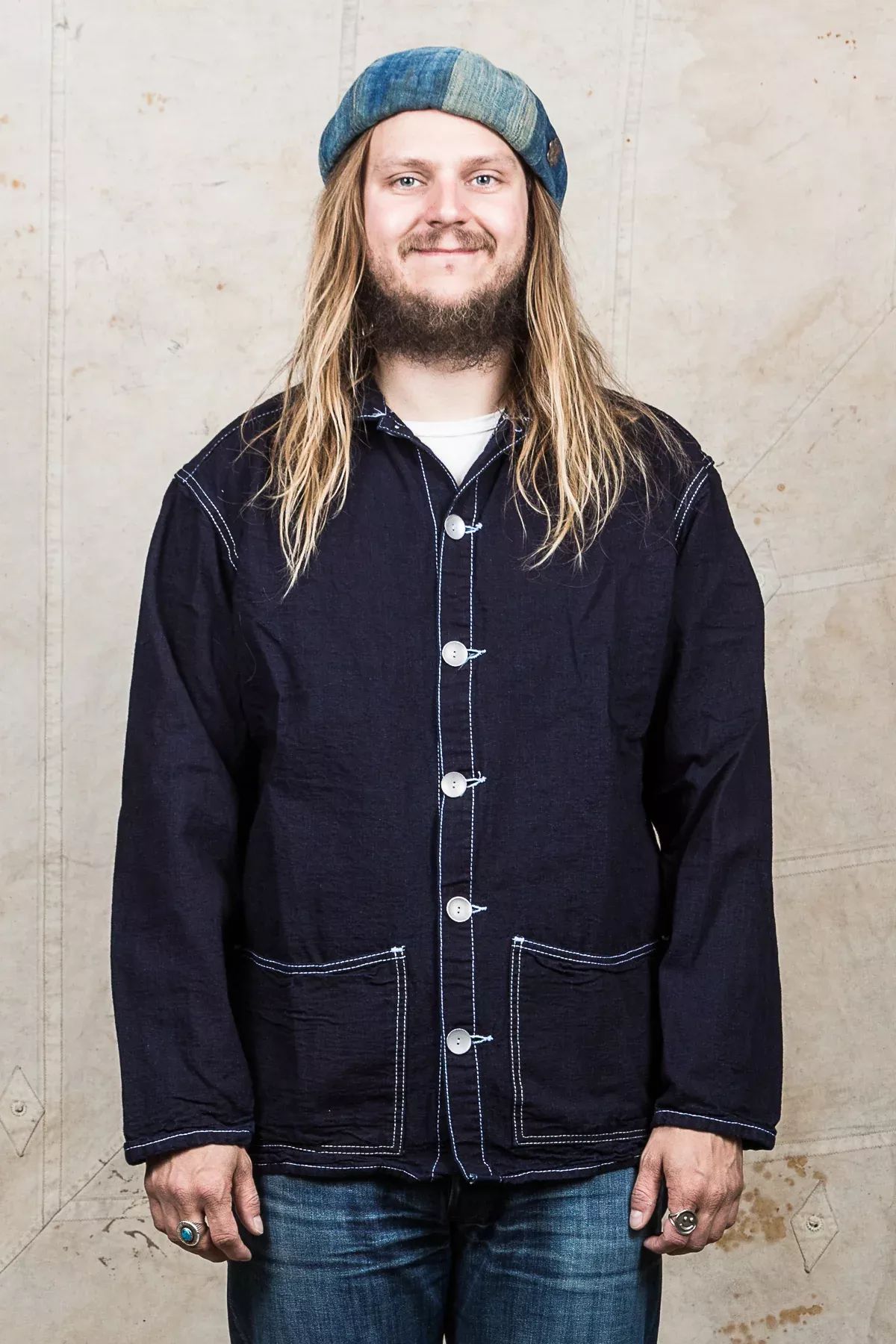 Tender 490 Floor Shirt Double Indigo Tote Cloth
